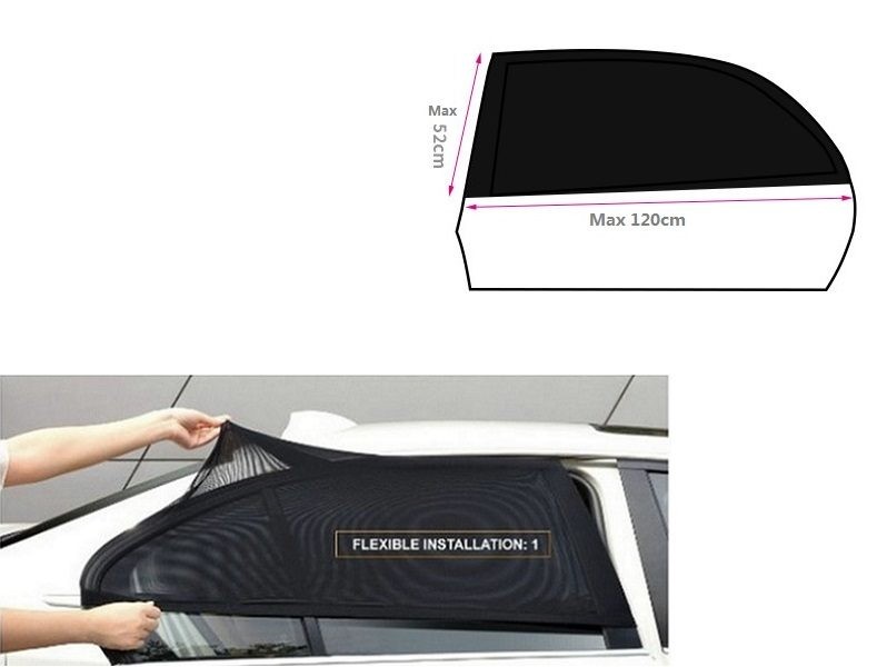 2*Car Rear Window Shade Mesh Cover