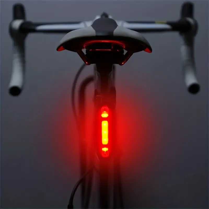 USB Rechargeable LED Bike Tail Light - 4 Flashing Modes For Safety And Visibility - Mountain And Road Bicycle Taillight For Riding And Cycling