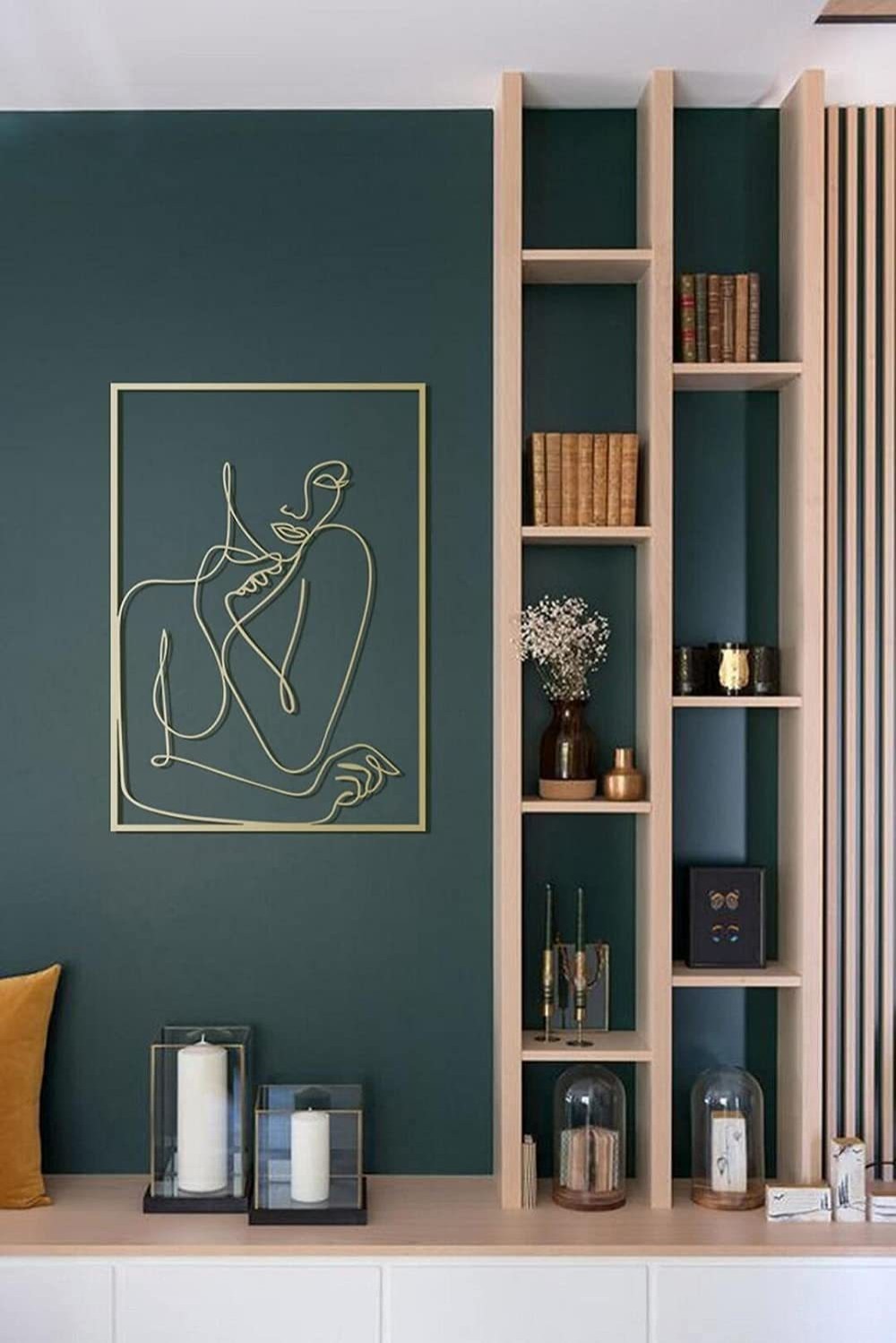 Female Line Art Acrylic Wall Decoration Body
