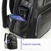 Bopai 851 019811 Large Capacity Anti Theft Waterproof Leather Backpack Laptop.