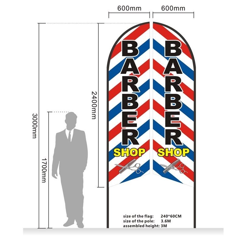 Flag Spikebase Pre-print Double Sided Feather Banner Flag Business Commersial