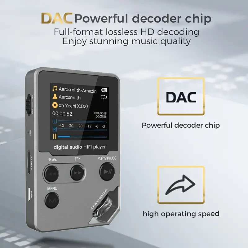 Innovative, Cappsu 72GB High-Fidelity Lossless Music Player - Professional Grade, Zinc Alloy, Wireless Wireless, Rotary Controls, FM Radio & Voice Recorder, Compact Design for Sports, CAPPSU