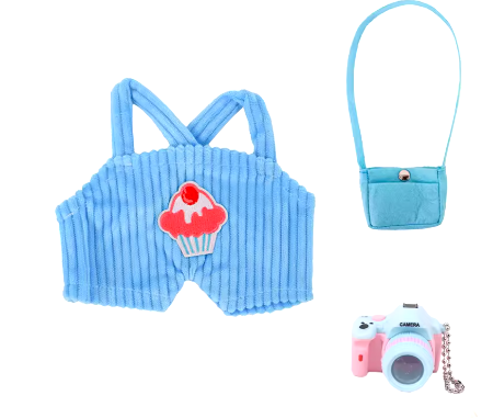 4/3/2Pcs Duck Clothes Accessories,30Cm Lalafanfan Yellow Duck,Skirts,Cameras,Handbags,Kawaii Plush Toy Soft Animal Set,Toys Gift