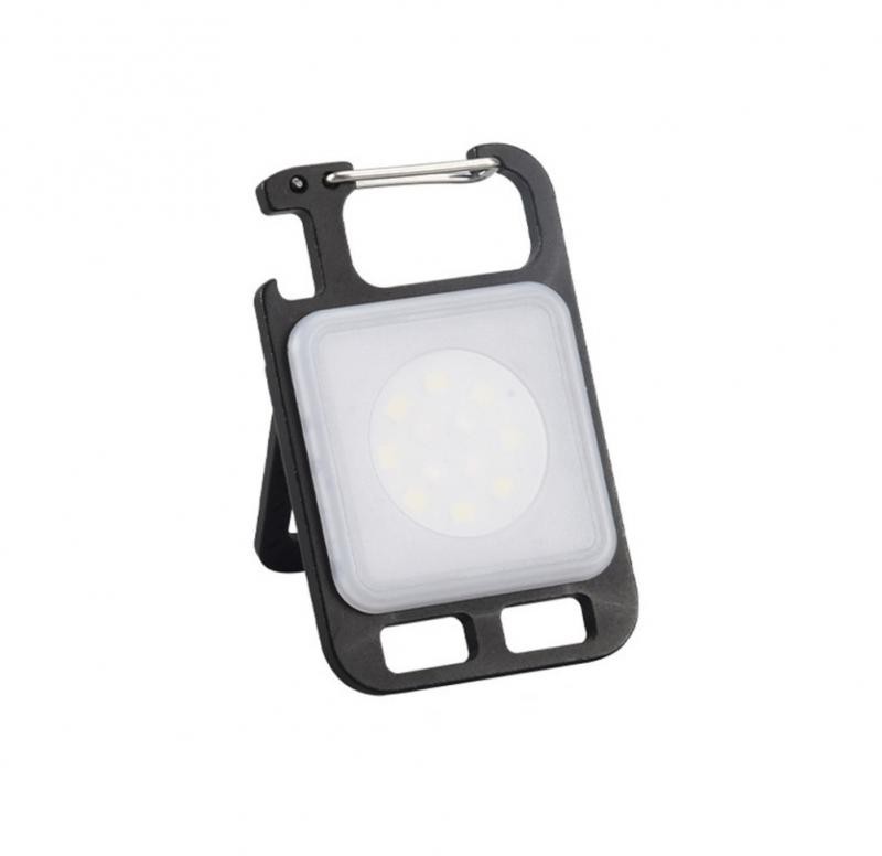 New Mini Pocket Keychain LED Light - Ultra Light Outdoor Camping Tool Lamp, Multifunctional USB Rechargeable Work Torch