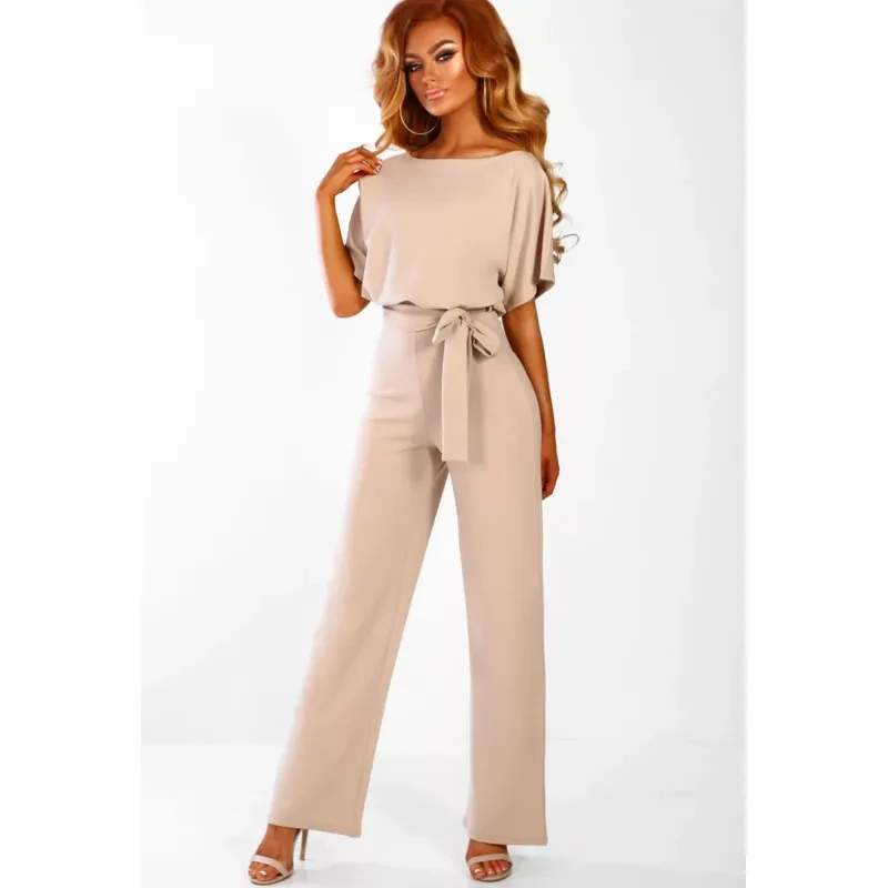 7-Color Women's Lace-up Jumpsuit