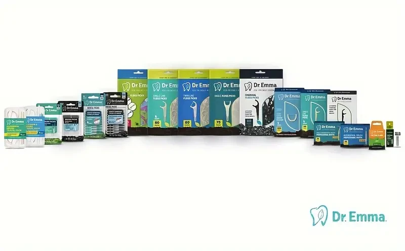 100 Count Interdental Brushes with Soft Flexible Rubber Bristles