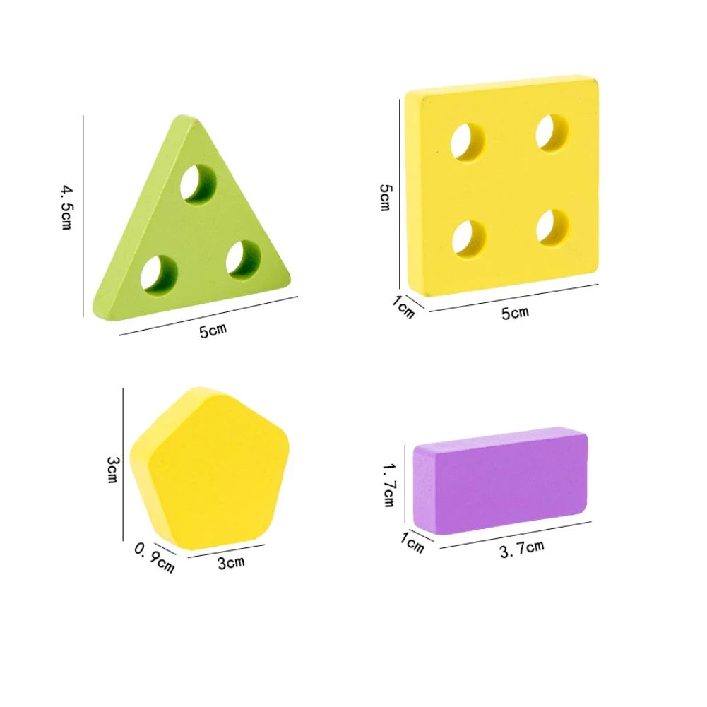 Educational Wooden Toys Motor Puzzle Geometry Wooden 3D Toy Box