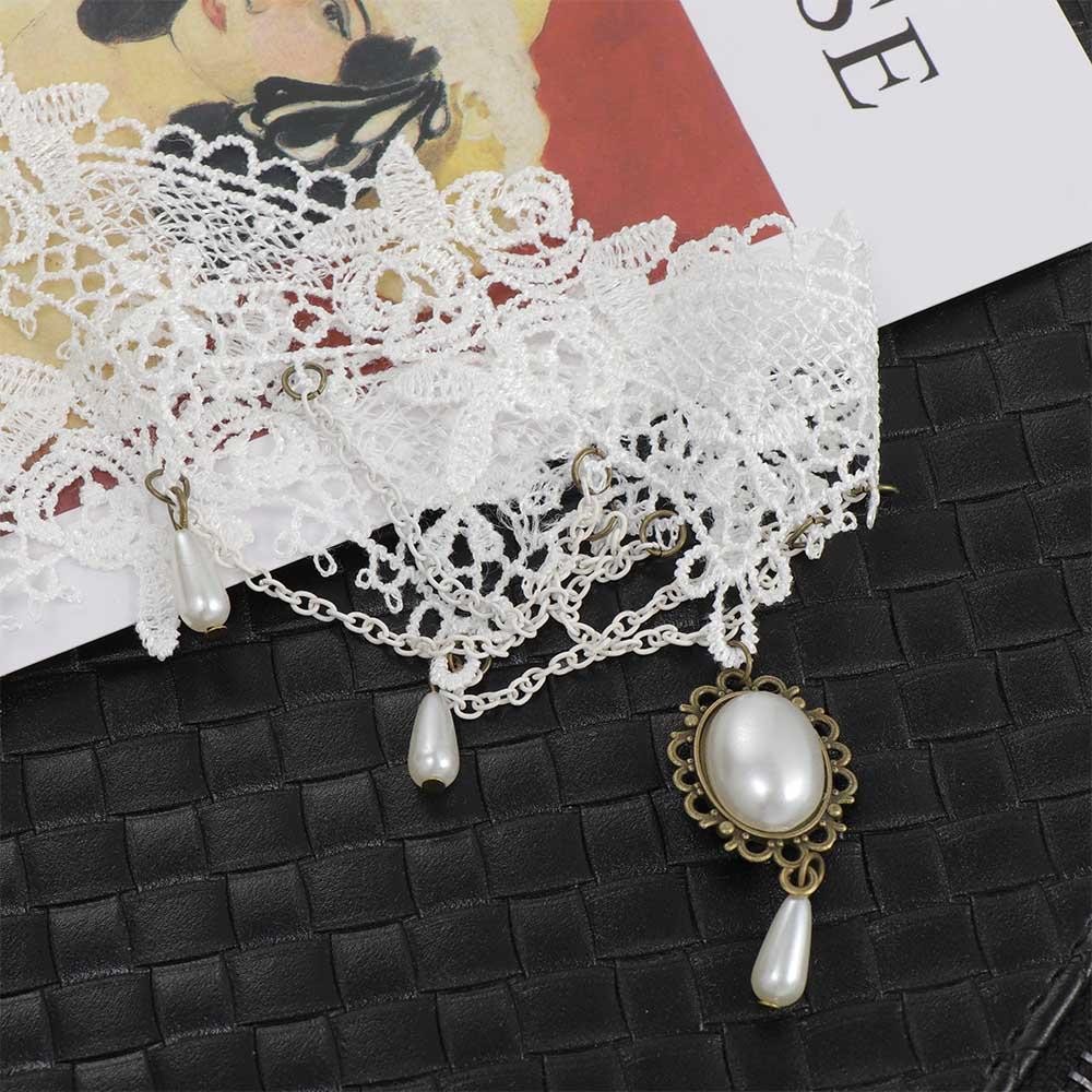 Vintage Tassel Wedding Imitation Pearl Choker
