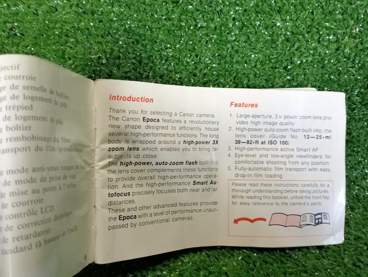 Canon Epoca 35mm Point & Shoot Film Camera w/ Manual, Working