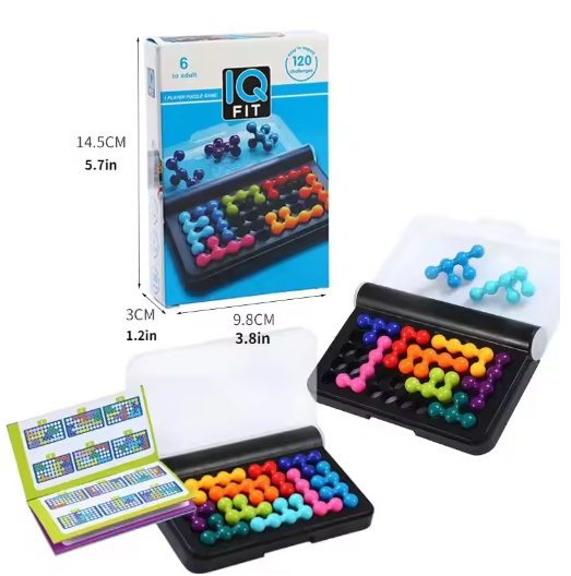 120 Challenges IQ 3D Puzzle Board Game Classic Pyramid Plate Pearl Logical Mind For Children Pyramid Beads Montessori Toys Gifts
