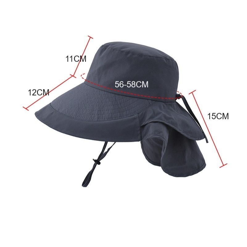 Sun Hats Wide Brim Bucket Outdoor Fishing Hiking Cap UV Protection 5 Colours