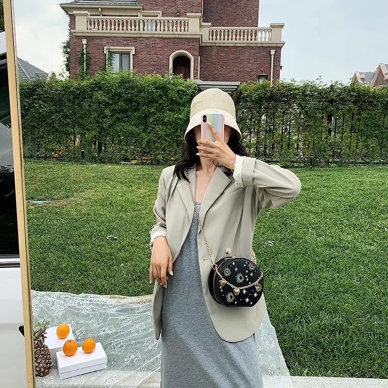 Women's Fashion Vintage Chain Embroidered Shoulder Messenger Bag