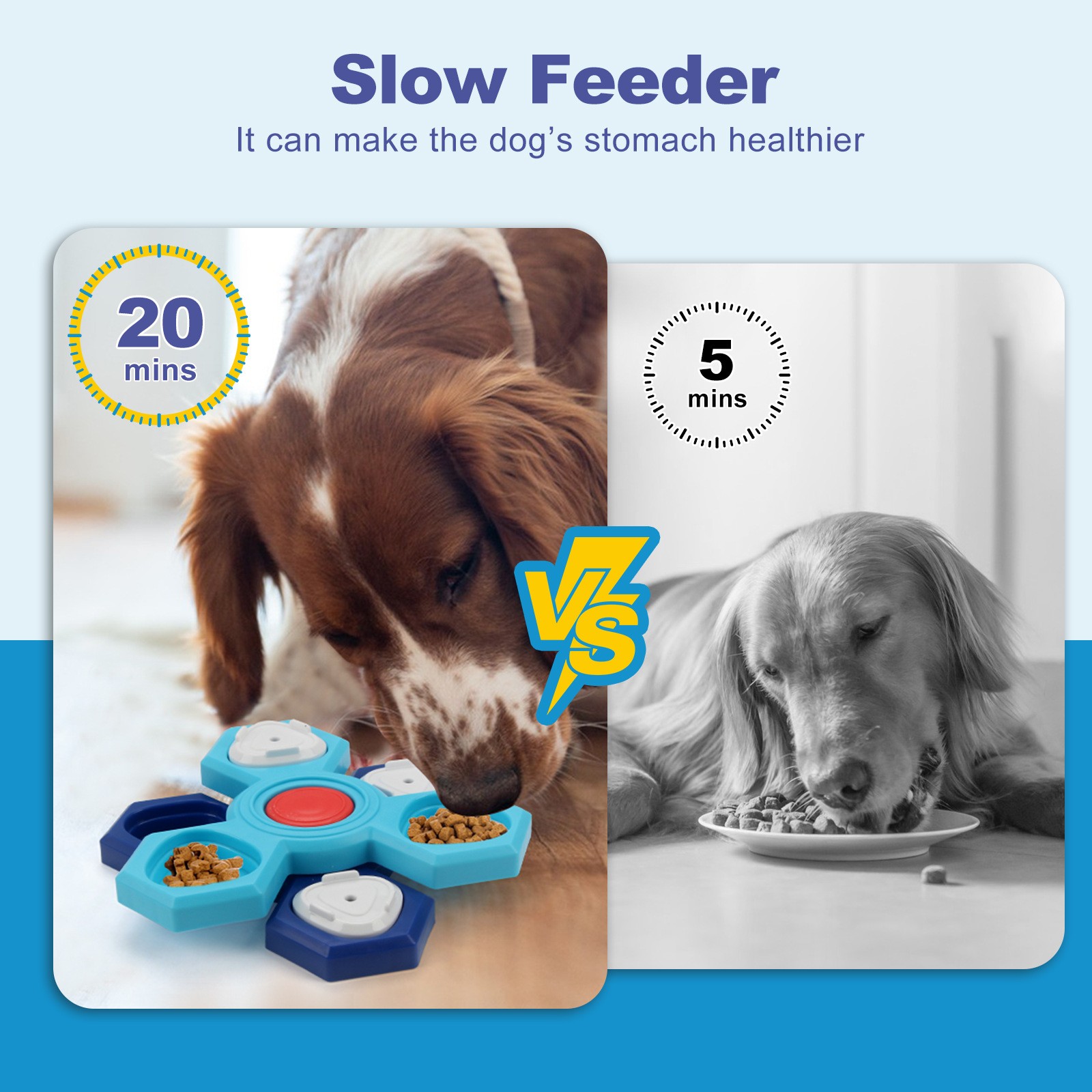 4 Layers Slow Feeder Puzzle Dog Bowls Assemble Slow Eating Bowl For Dogs