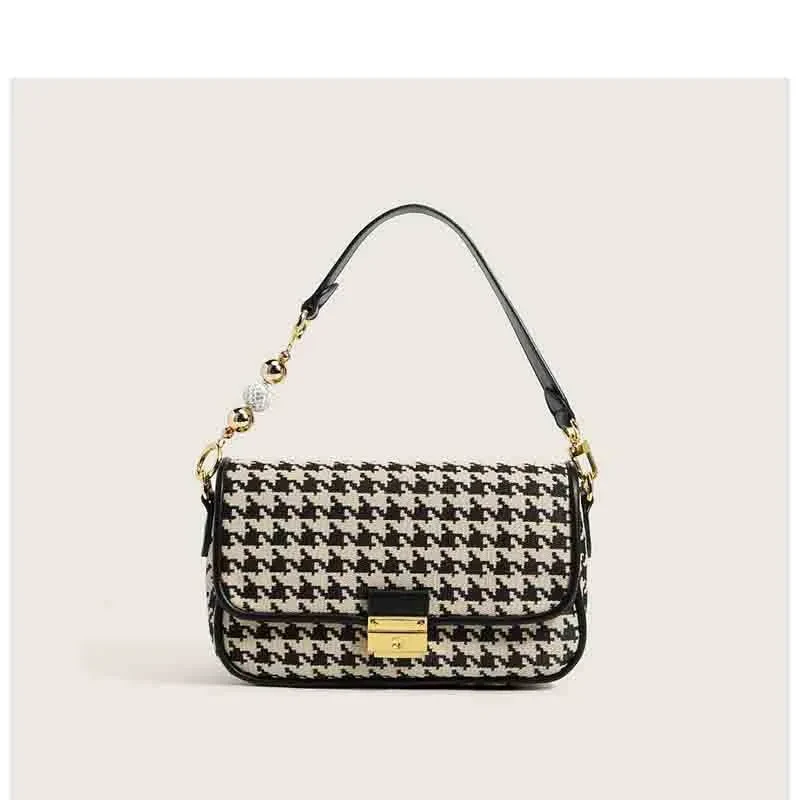 Fashion Ins Houndstooth Pattern Shoulder Bag