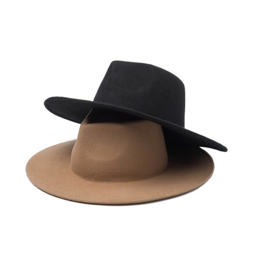 Hat room woolen big brim top hat