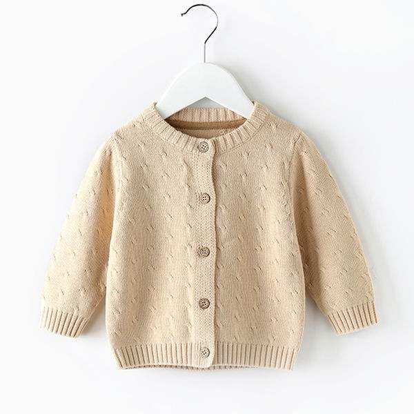 Baby Girl's Knitted Sweater and Cardigan Top