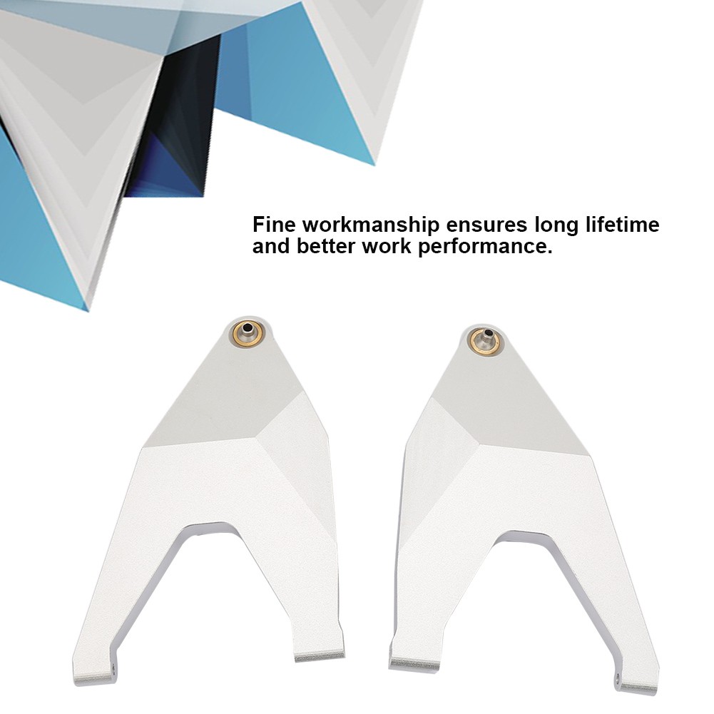 2PCS Metal Front Lower Suspension Arm Pull Rod for TRAXXAS UDR RC Truck Mode l(Silver)