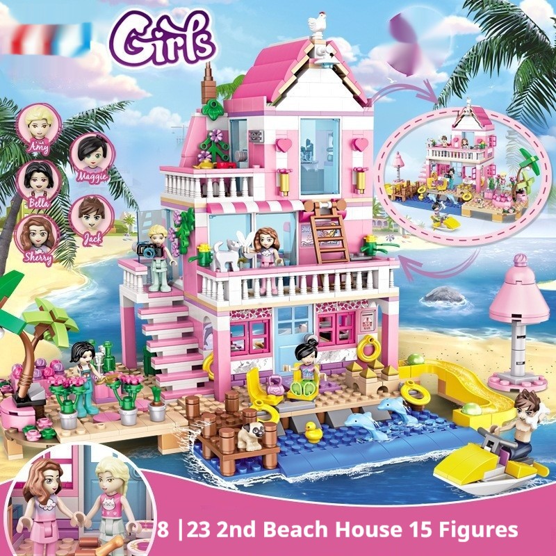 Building Blocks Seaside Villa Dream Castle Tree House House