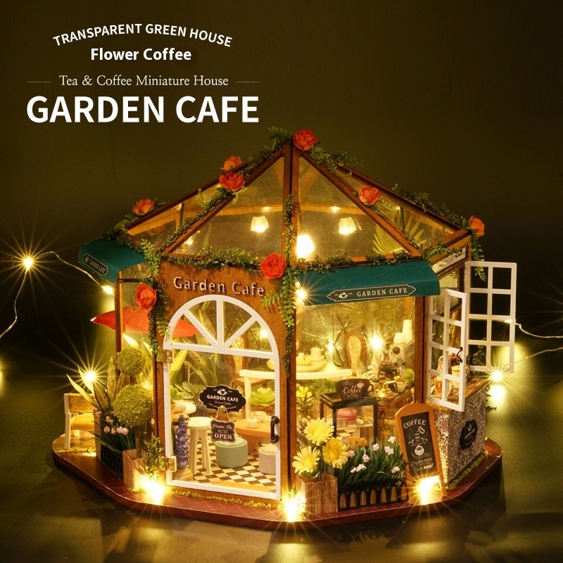 Cute Room Greenhouse Coffee Women's Handmade DIY Cottage Children's Toys