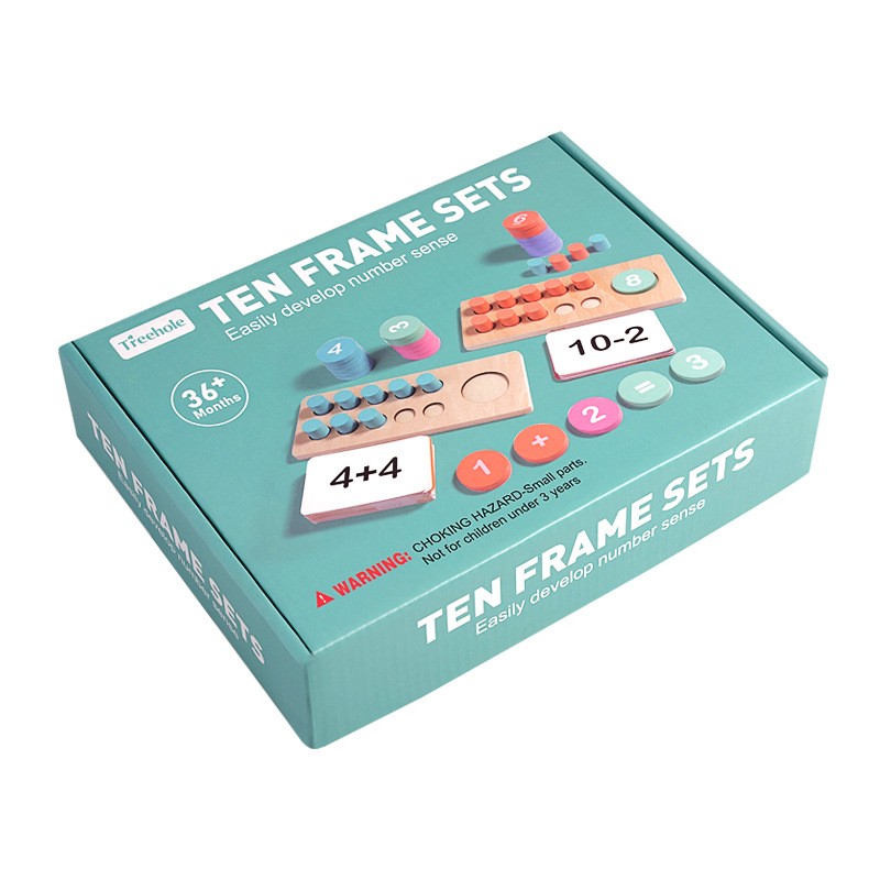 Kindergarten Ten-grid Teaching Aids Addition And Subtraction Count Ten Counter Children's Math Educational Toys