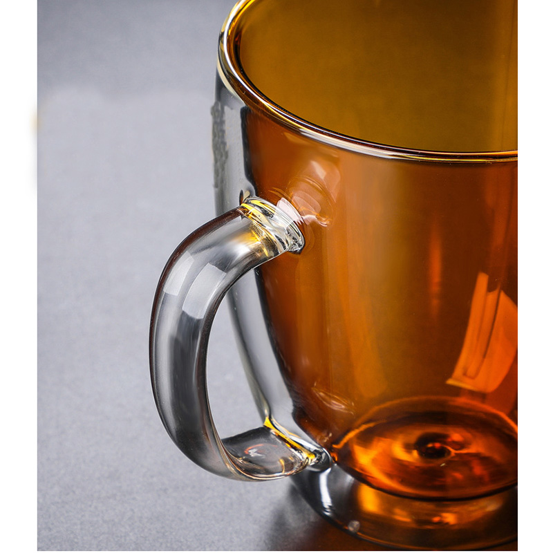 High borosilicate glass double cup coffee cup