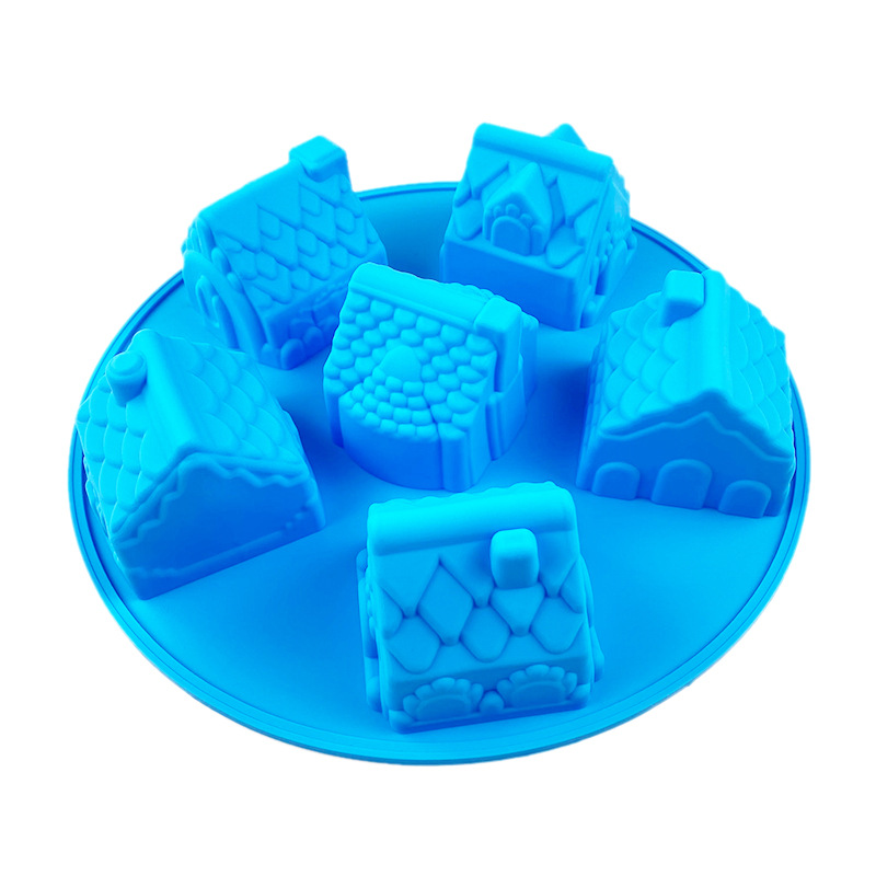 Silicone 3D Christmas Gingerbread House Cake Mold Chocolate For Houses Baking Tools Decorating Cookie Bakeware Mould
