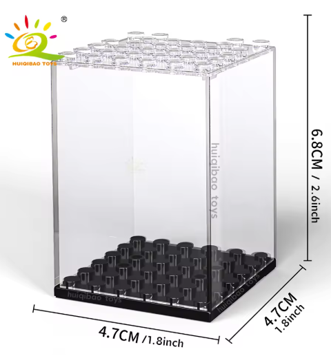 HUIQIBAO Dustproof Figures Display Case Box Show Case For Model Collection Building Blocks Display Box Bricks Toy Children Adult
