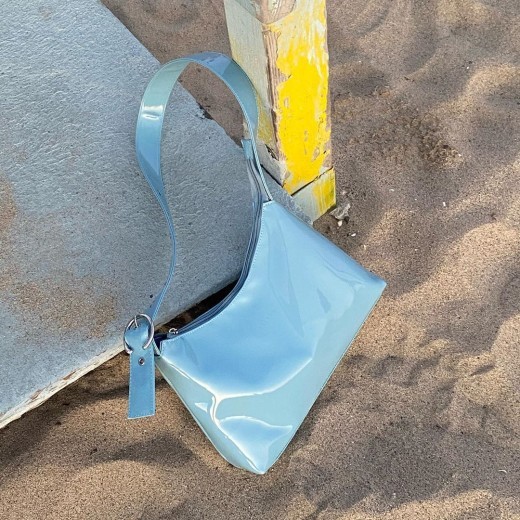 New trend new color patent leather shoulder bag