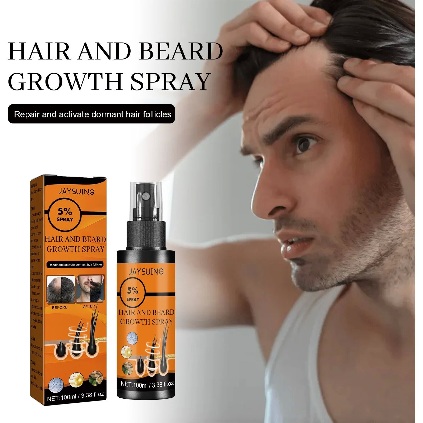 Hair Growth Serum Spray - Anti Hair Loss and Fast Growing Hair Care