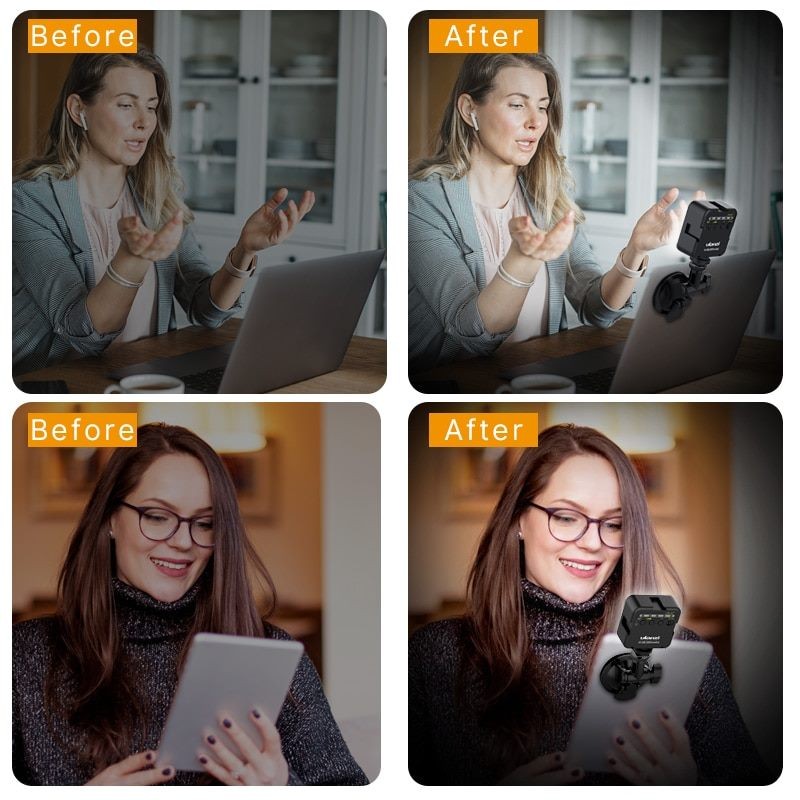 Ulanzi VL49 6W Mini LED Video Office Light 2000mAh 5500K Zoom Lighting (WHITE)