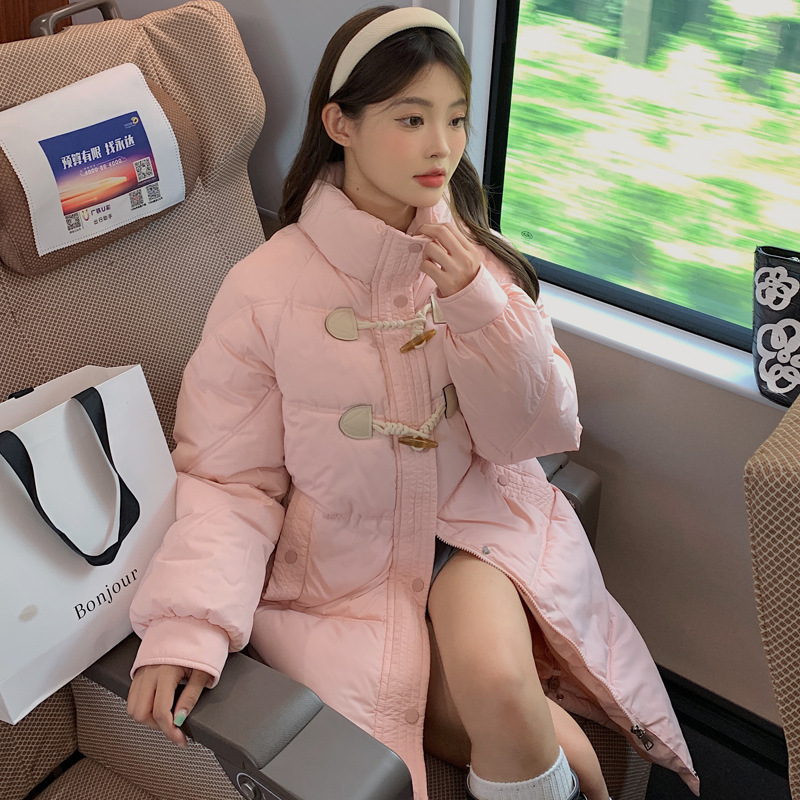 Korean Style Loose Mid-length Women's Down Jacket Winter