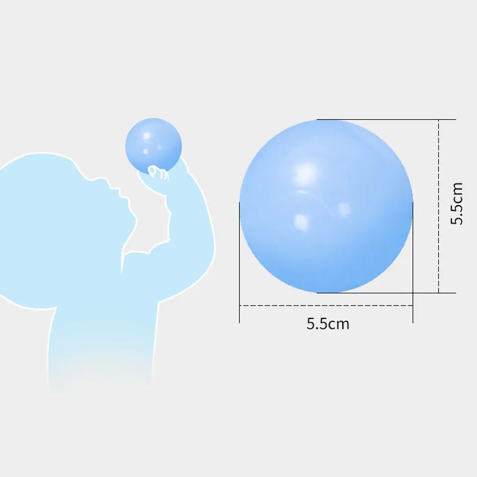 10pcs Kids Colorful Ocean Balls - Soft Plastic Eco-Friendly Water Pool Toys