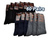 WHOLESALE - Business Socks Crew Socks Plain Dress Socks (60 Pairs)