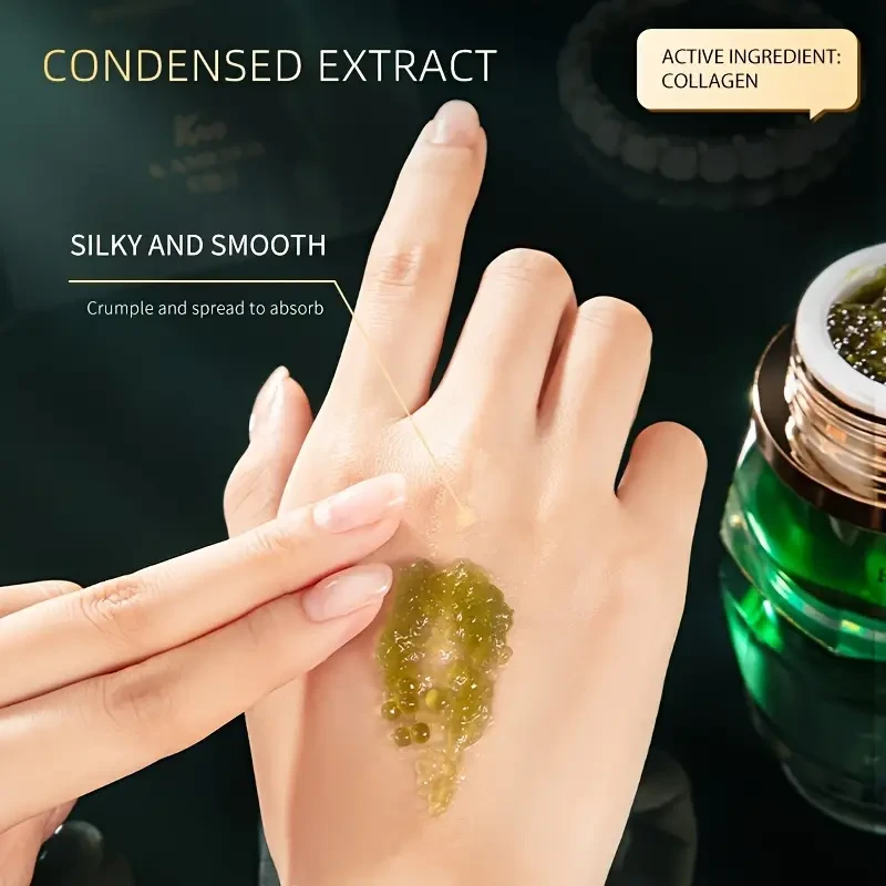 Collagen Sea Fennel Firming Essence Cream - Hydrating Anti-Wrinkle Gel with Hyaluronic Acid & Glycerin for All Skin Types, Unisex Adult, Low Allergy, Collagen Rich