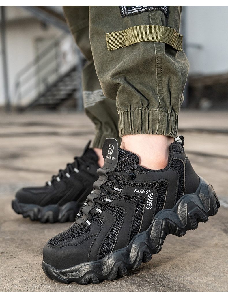 Steel Toe Work Shoes Safety Sneakers Industrial Shoes Lightweight Puncture Proo