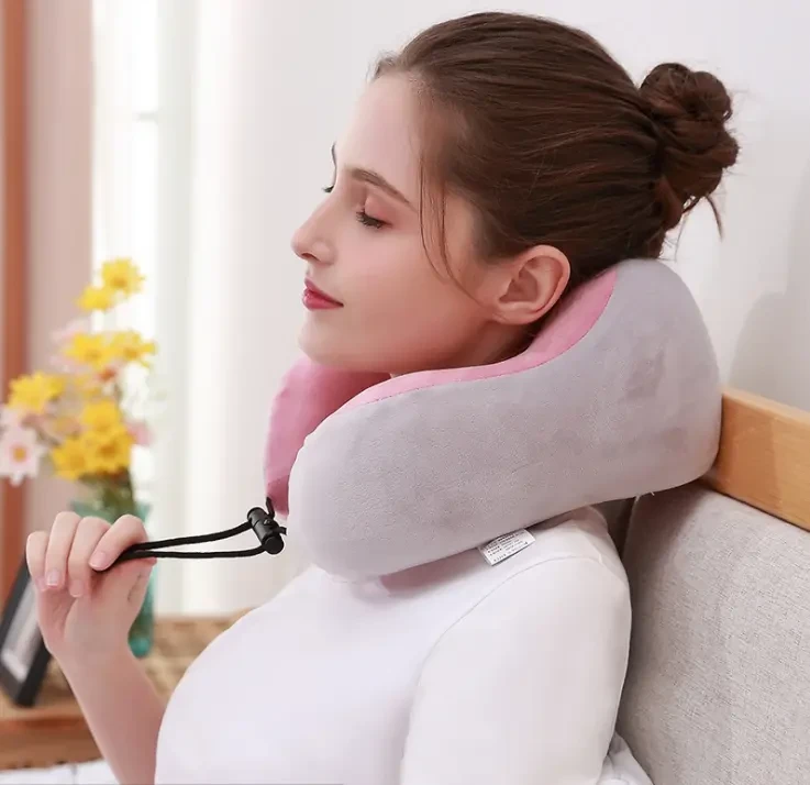 U-Shaped Electric Neck Massager with Durable Memory Foam, Heated Deep Tissue Kneading for Relaxation, Rechargeable Lithium Battery 800mAh, USB Charging, Portable for Travel, Office, Home, Ideal Father's Day Gift - Unscented