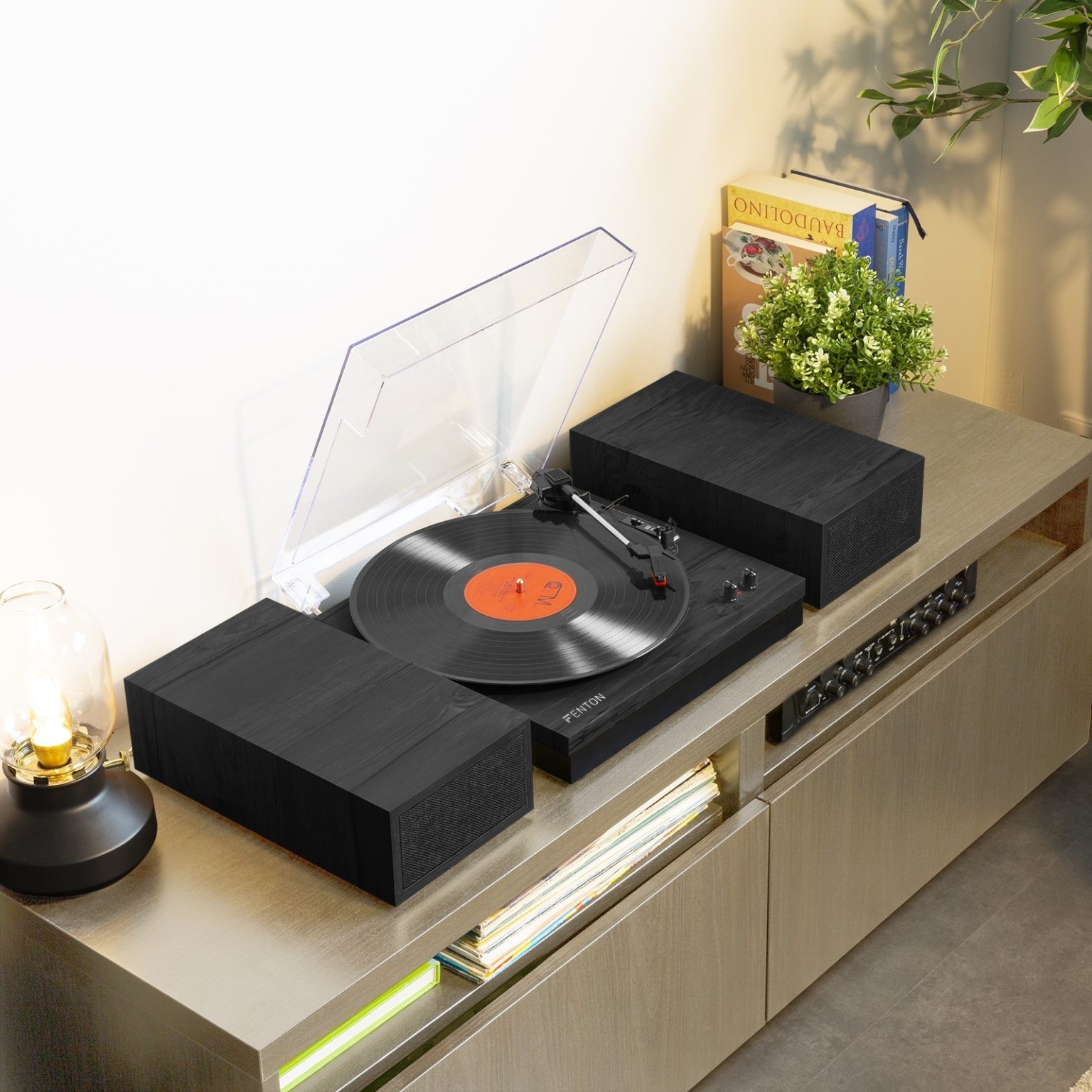 Vinyl Record Player Complete with speakers