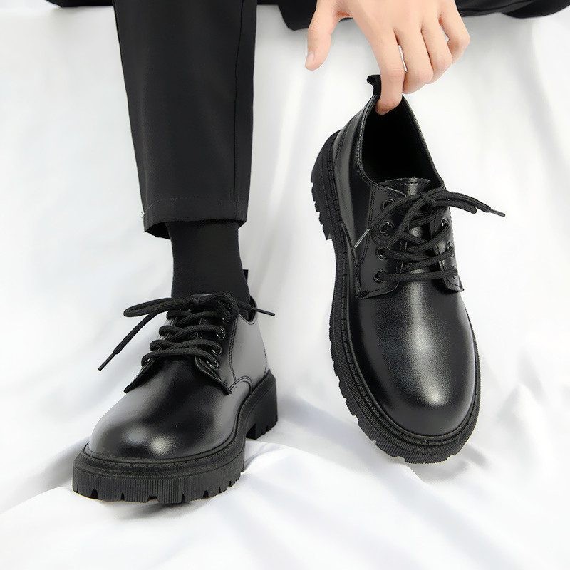 Classic Low Top Lace Up Shoes Boys Soft Bottom Non Slip Dress Shoes 7-10