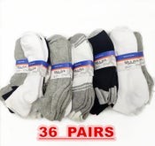 (36 Pairs) Sport Socks Cushion Socks Ankle Socks Size 11-14