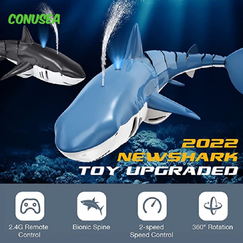 Smart RC Shark Whale Spray Water Toy