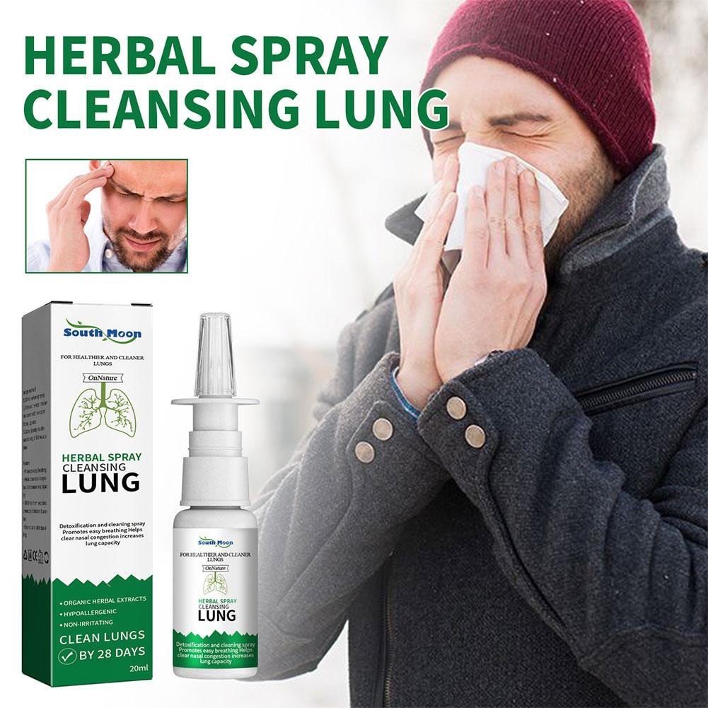 5X 20ml Lung Detox Herbal Cleanser Spray - Anti Snoring and Nasal Congestion Relief