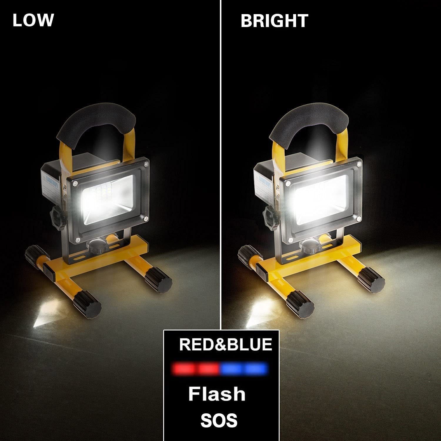 Rechargeable Portable LED Work Light with Stand,30LEDs,50W Water-resistant