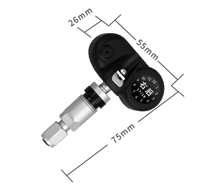 Tire Pressure Monitoring System Automotive Universal Wireless Solar Tire Pressure Monitor External Tire Pressure Detector