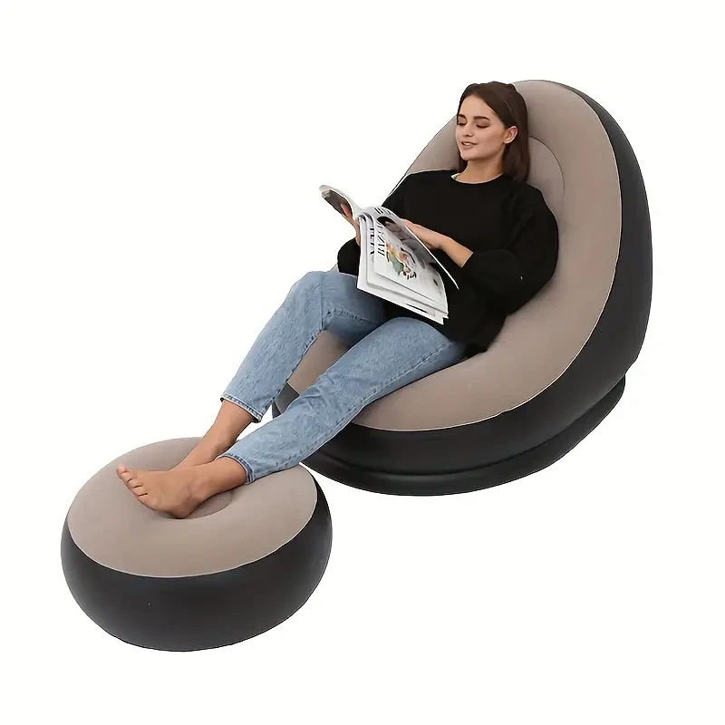 PVC Inflatable Lazy Sofa with Footrest