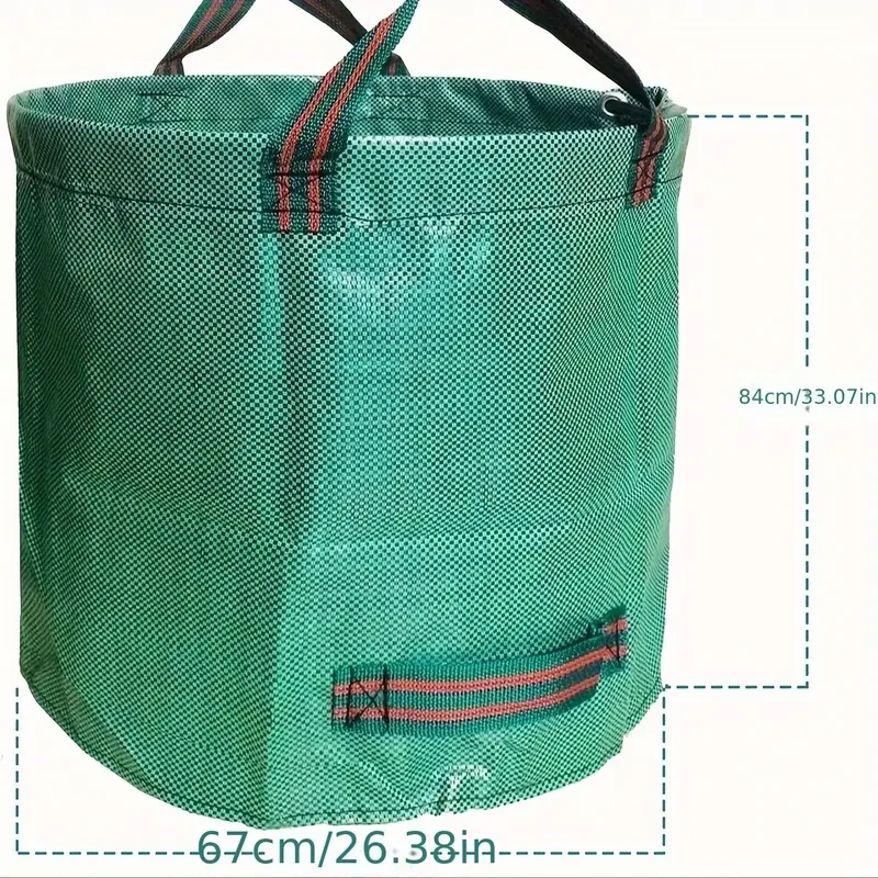 2-Pack Garden Waste Bag Leaf Bags Reusable Heavy Duty Waste Bags