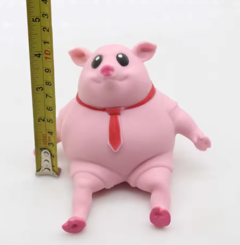 Cute Pink Pig Squeeze Toy Soft Stretching Toy Piggy Doll Rebound Deformation Anxiety Relief Toy For Children Adult Birthday Gift