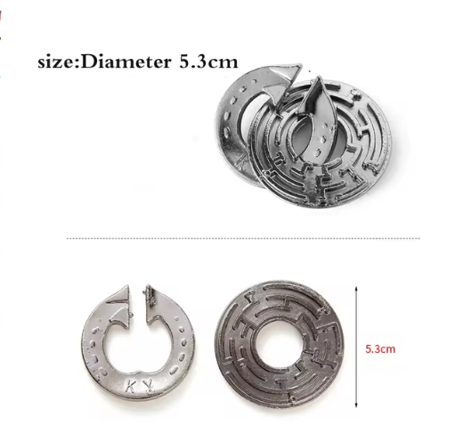 1pc Classic IQ Metal Brain teaser Magic Baffling Puzzle Brainstring Jigsaw Game Unlocking Unlooping Novel Toy for Children Adult