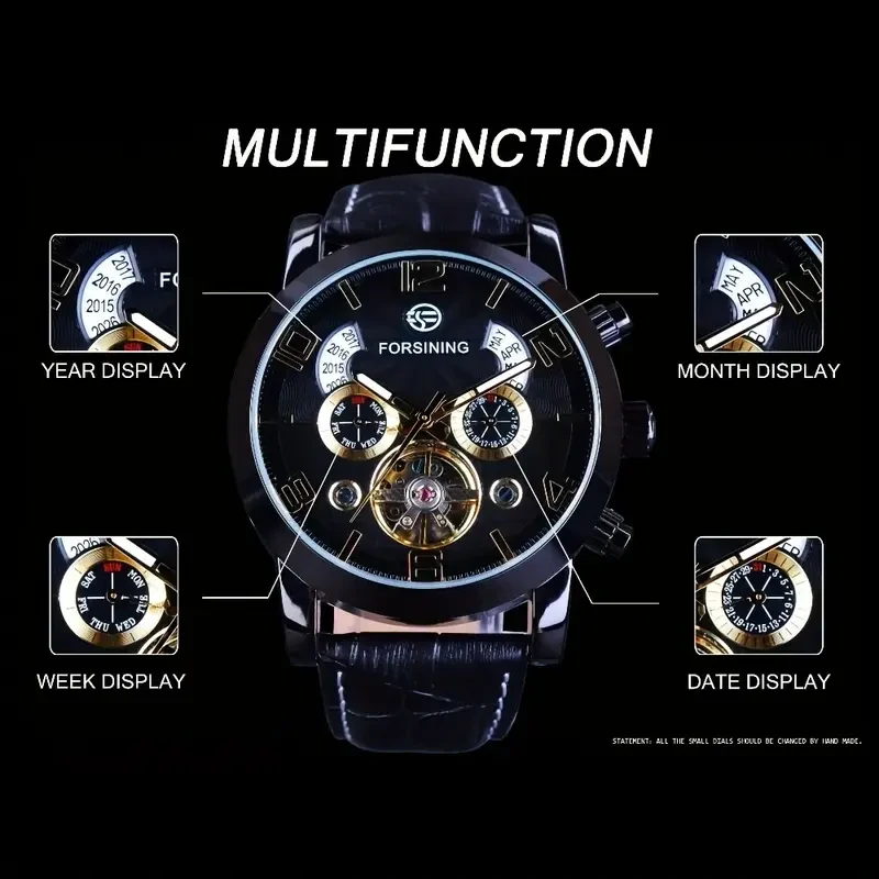 Forsining Tourbillion Fashion Mens Automatic Mechanical Watch
