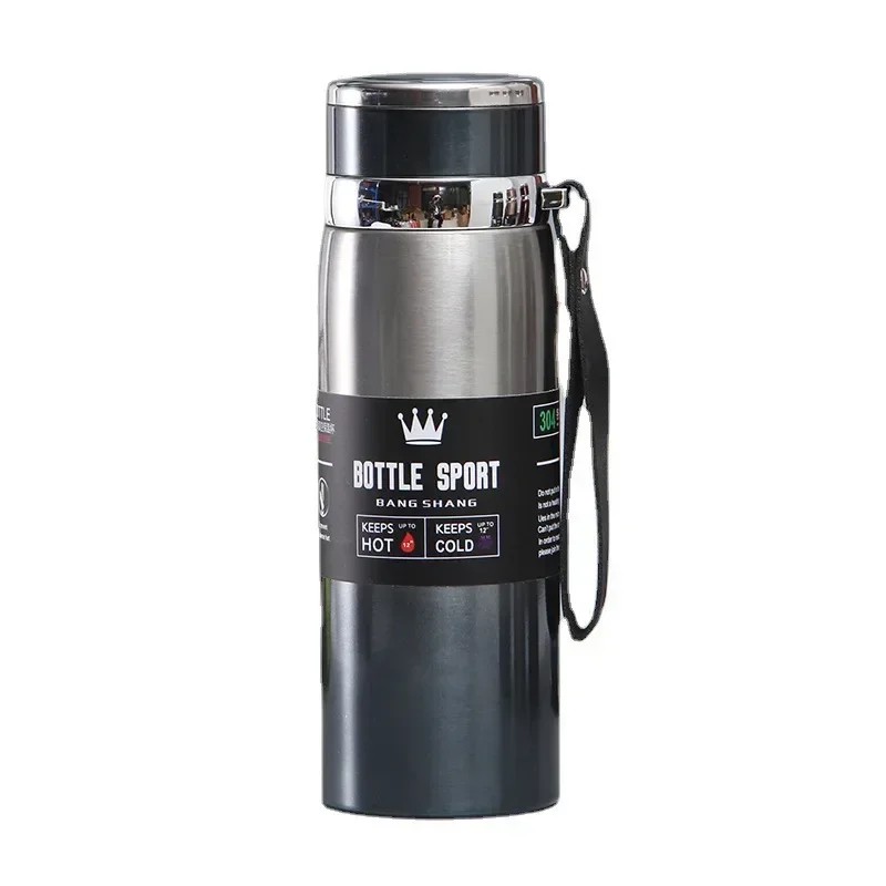 1L Stainless Steel Thermal Water Bottle - Hot & Cold Vacuum Flask