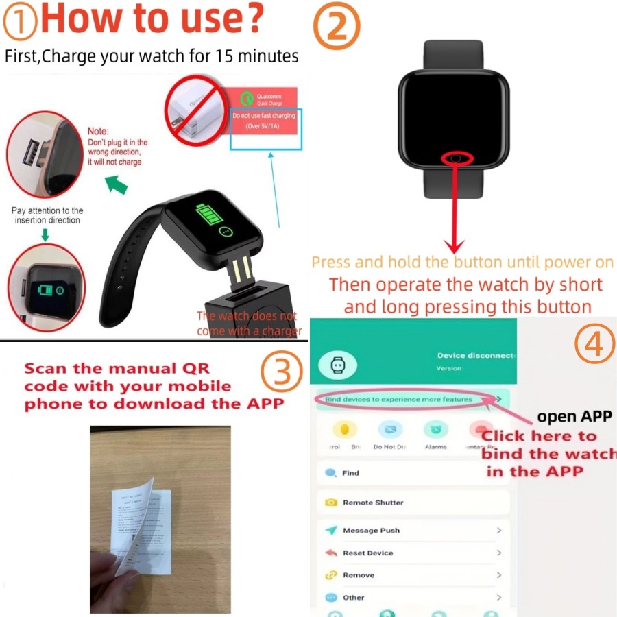 D13 Multifunction Smartwatch - Message Reminder, Music Control, Sport Tracking, and Alarm Clock